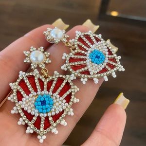 Evil eye vintage earrings